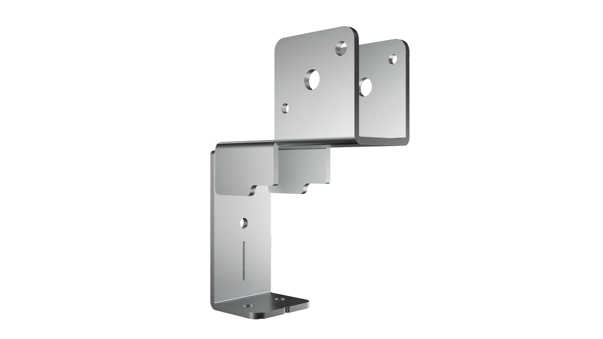 Galvanized steel wood truss bracket for installing wood roofs on shipping containers without interior holes